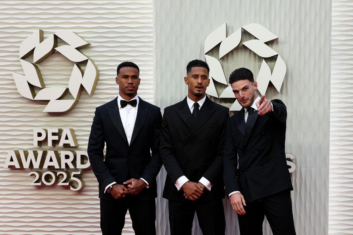 Gabriel Magalhaes, William Saliba and Declan Rice