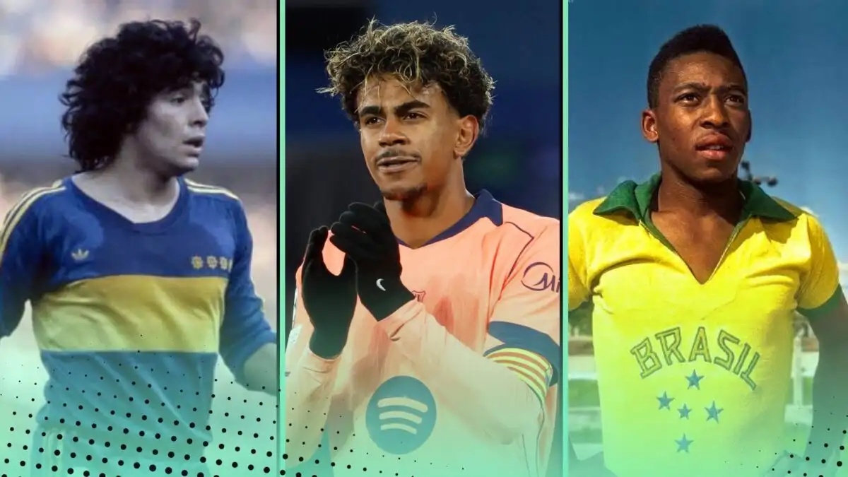 Lamine Yamal vs Diego Maradona vs Pele 200 appearances compared