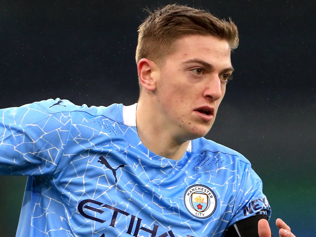 Manchester City's Liam Delap during the Emirates FA Cup third round match at the Etihad Stadium, Manchester..
