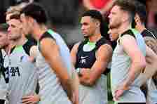Trent Alexander-Arnold during pre-season with Liverpool last summer