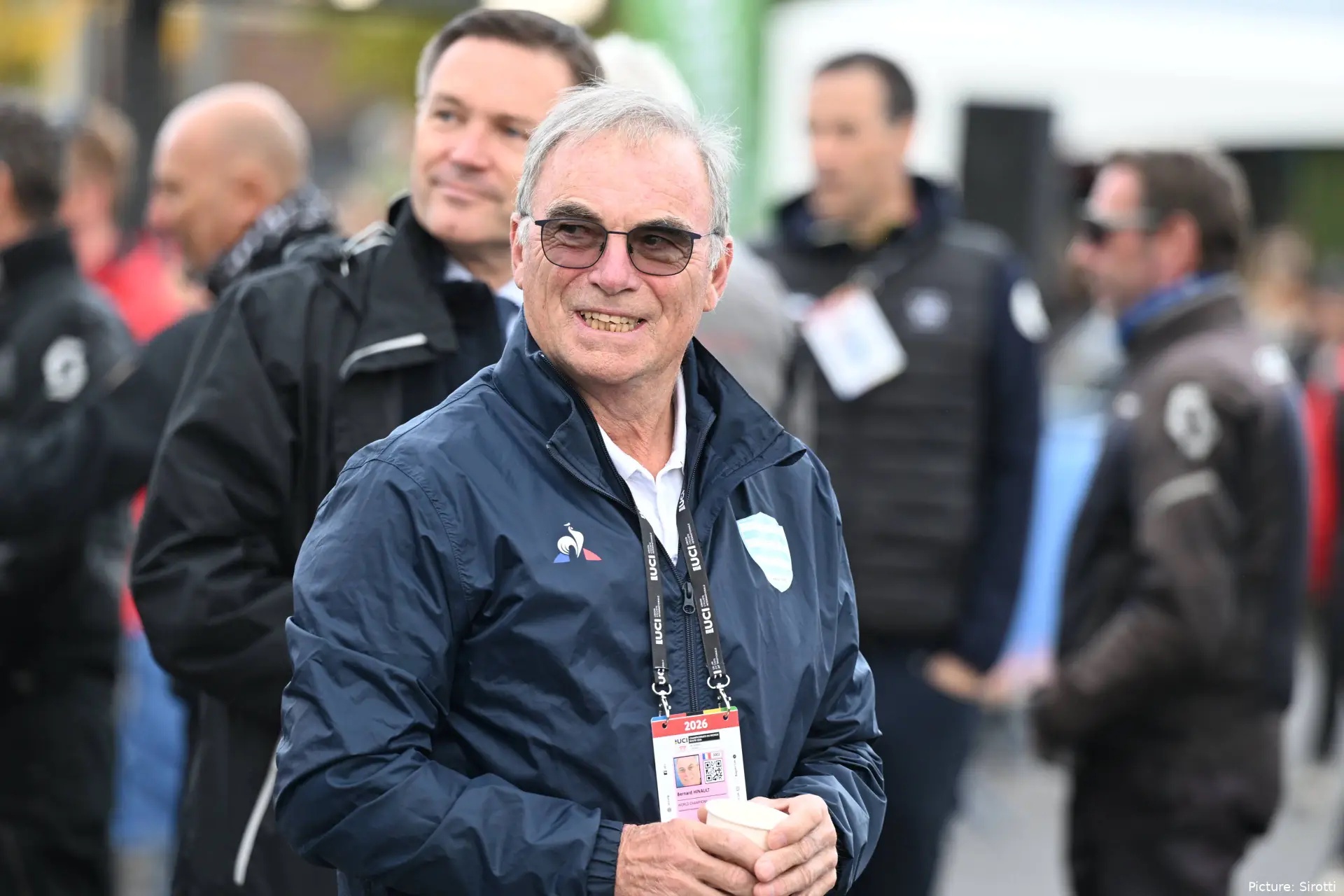 Bernard Hinault ahead of the men's elite road race at the 2026 Montreal World Championships