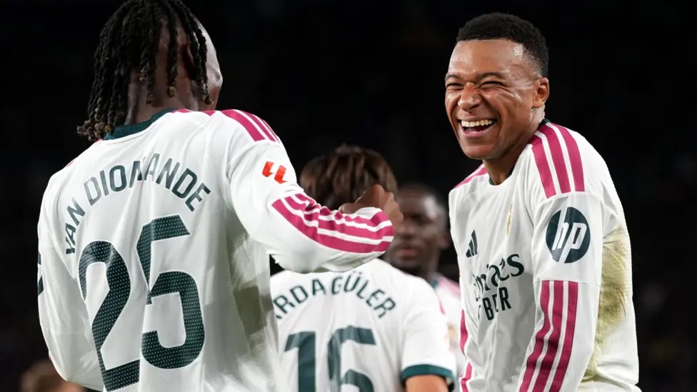 Mbappe double fires Real Madrid to win at leaders Barcelona