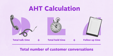 Average handle time (AHT) calculation