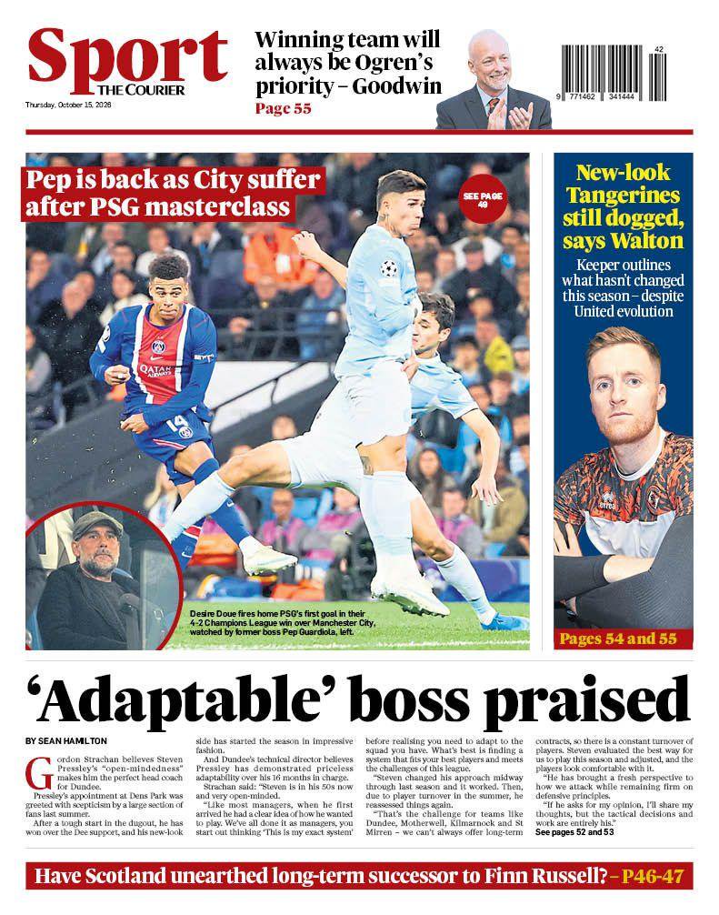 The Courier back page