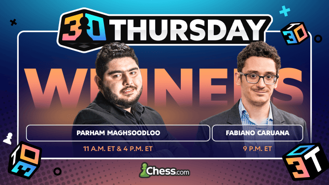 Maghsoodloo Takes Two 3 0 Thursdays, Caruana Wins 3rd
