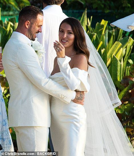 Aston Villa star Danny Ings weds his baby mama in Barbados beach during World Cup break (Photos)