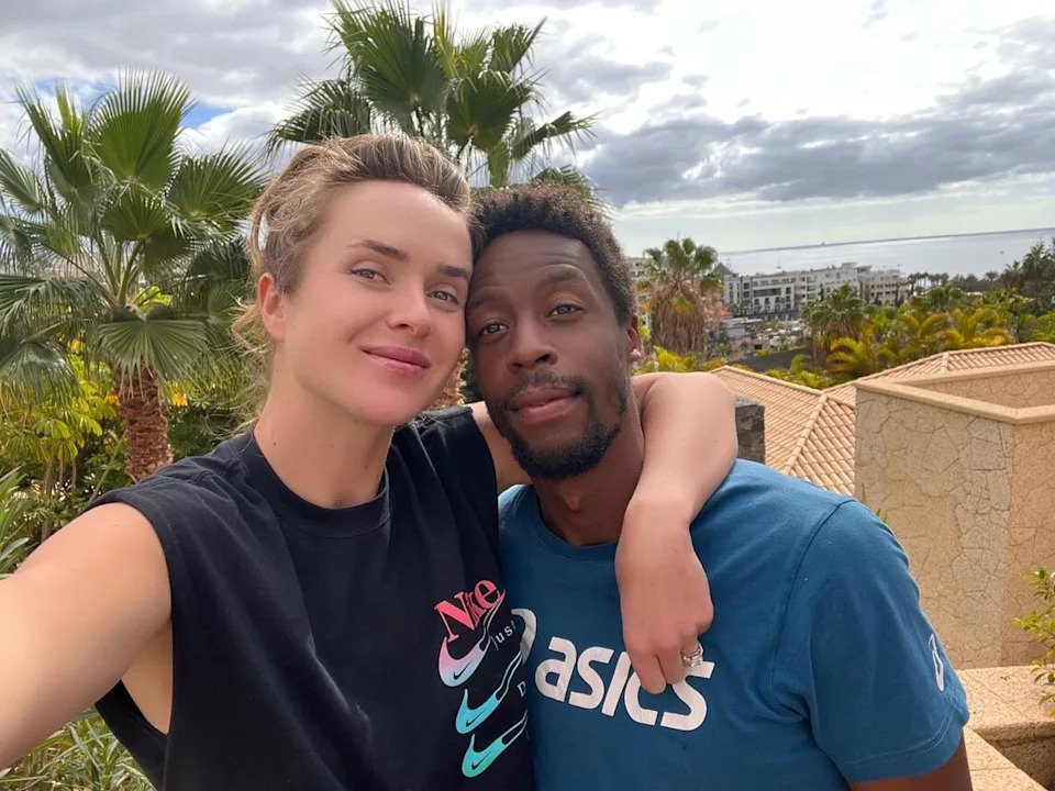 Gaël Monfils and Elina Svitolina.Credit: Gael Monfils and Elina Svitolina/Instagram