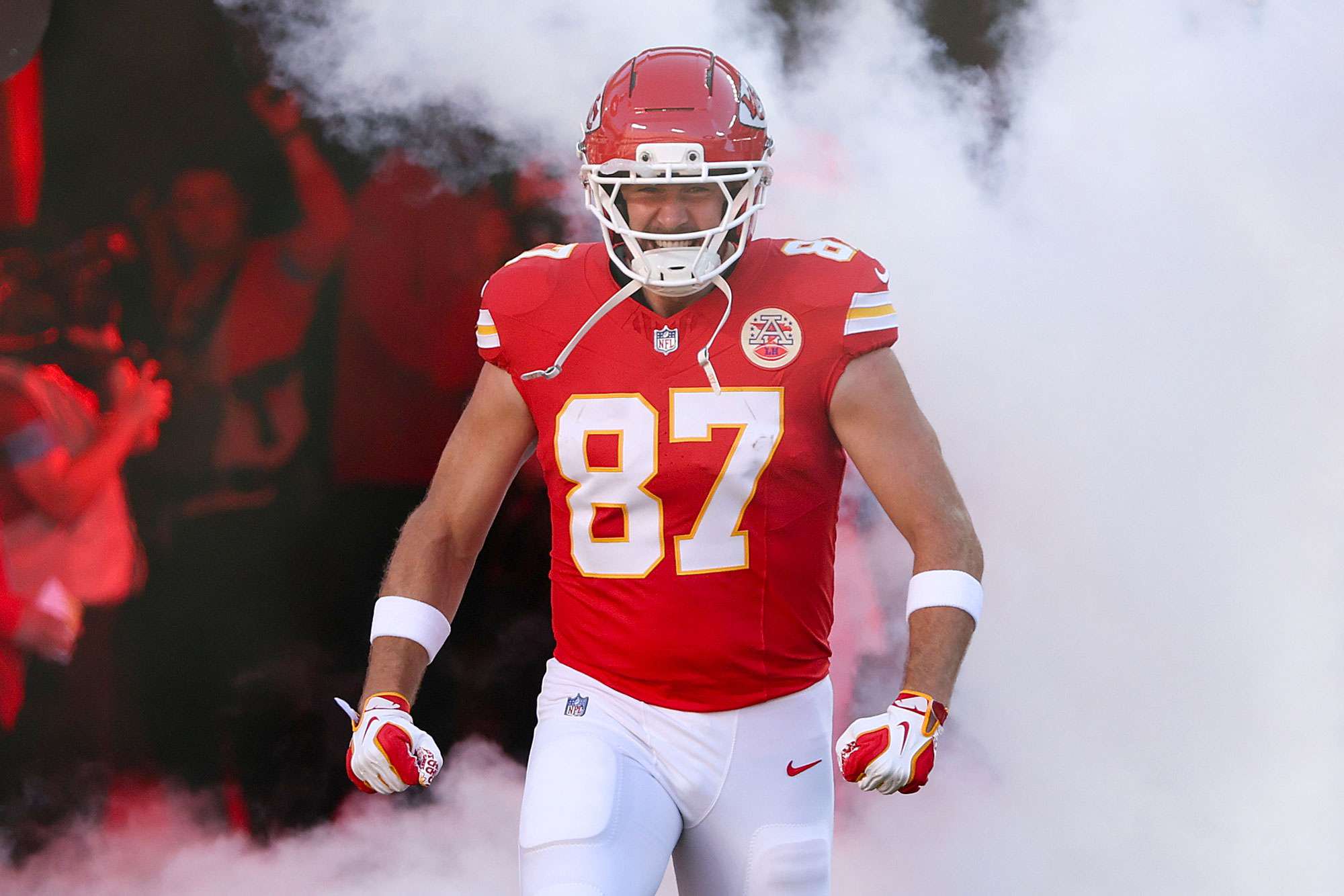 Travis Kelce in October 2026 in Kansas City, Mo.Credit: Jamie Squire/Getty
