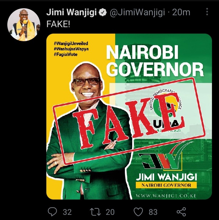 Wanjigi Finally Clears The Air On Vying Nairobi Gubernatorial Position On UDA Ticket Chezaspin