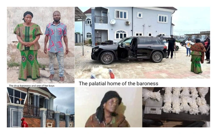 NDLEA Arrests Wanted Drug Baroness, Seals Her Palatial Mansion In Delta [Photos]