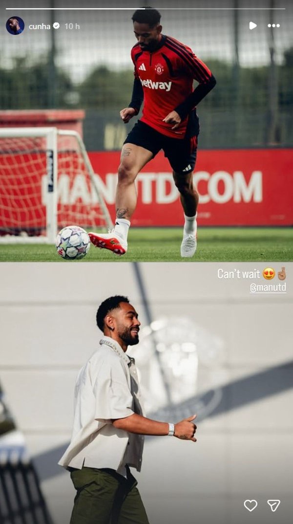 Matheus Cunha returned to Carrington this week