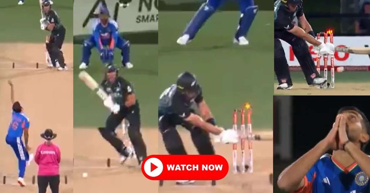 NZ vs IND [WATCH]: Prince Yadav cleans up Finn Allen with a superb delivery in 2nd T20I