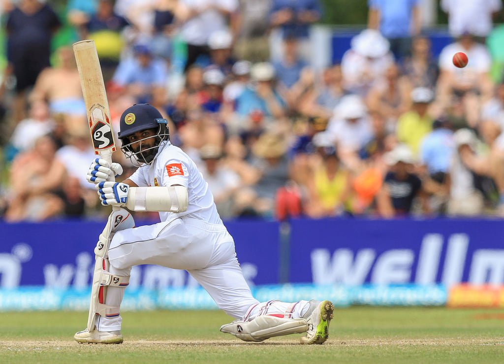 Kaushal Silva steers a shot to the leg side during a 2018 Test match against England in Galle. Photo: Getty Images