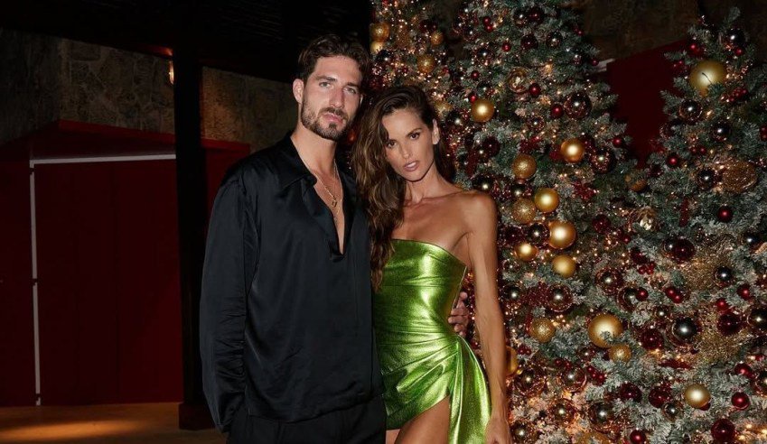 Modelo brasileira Izabel Goulart ao lado de Kevin Trapp • Reprodução/Instagram