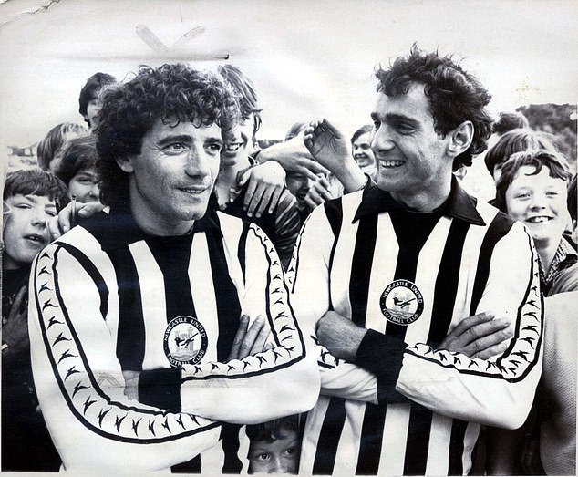 Varadi with Kevin Keegan during his time at Newcastle between 1981 and 1983