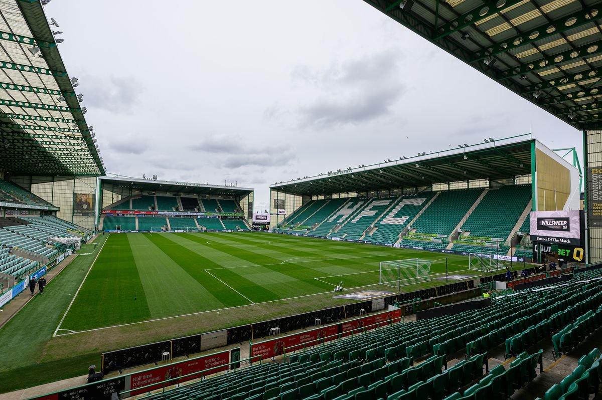 A general view inside Easter Road Stadium