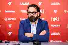Victor Orta, Sports Director of Sevilla FC, attends  the presentation of Mariano Diaz and Boubakary Soumare as new players of Seville FC at Ramon S...