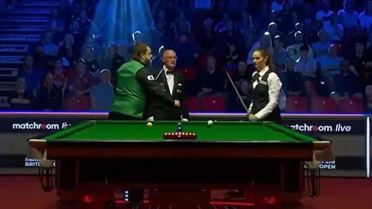 Reanne Evans snubbed Mark Allen ahead of their match in 2021