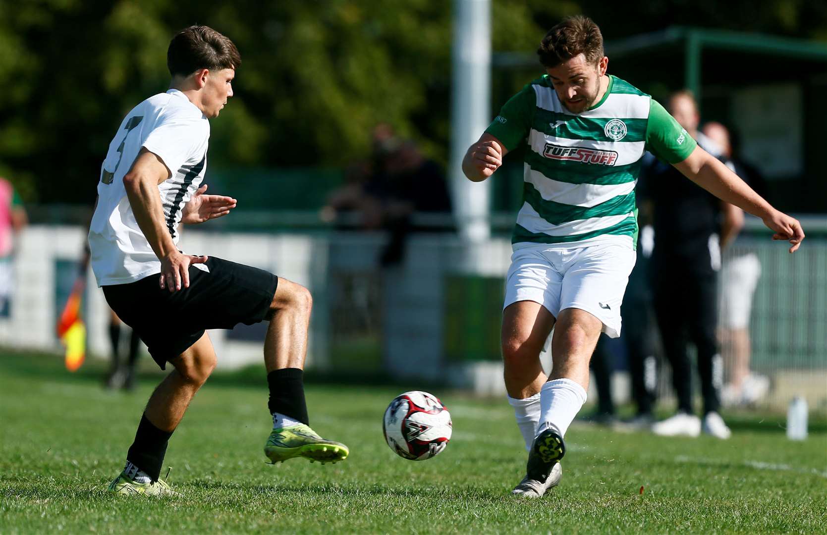 Max Willett was on target for Framlingham Town away at Diss Town on Tuesday night Picture: Mark Bullimore