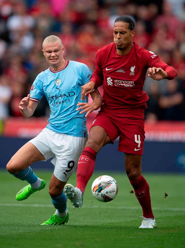 Erling Haaland struggled against Virgil van Dijk
