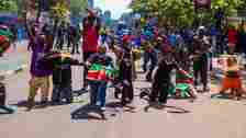 Protestors opposing the Finance Bill 2024 in Nairobi