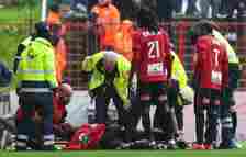 Jeff Reine-Adelaide was knocked out after being hit by a ball in the face