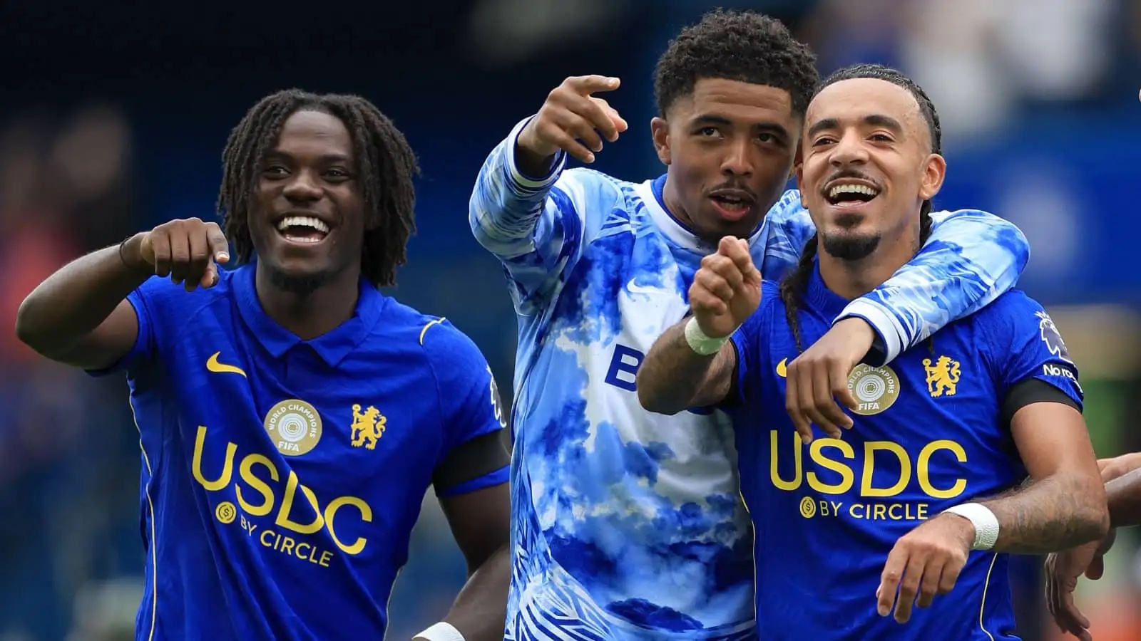 Chelsea stars Romeo Lavia, Wesley Fofana and Malo Gusto