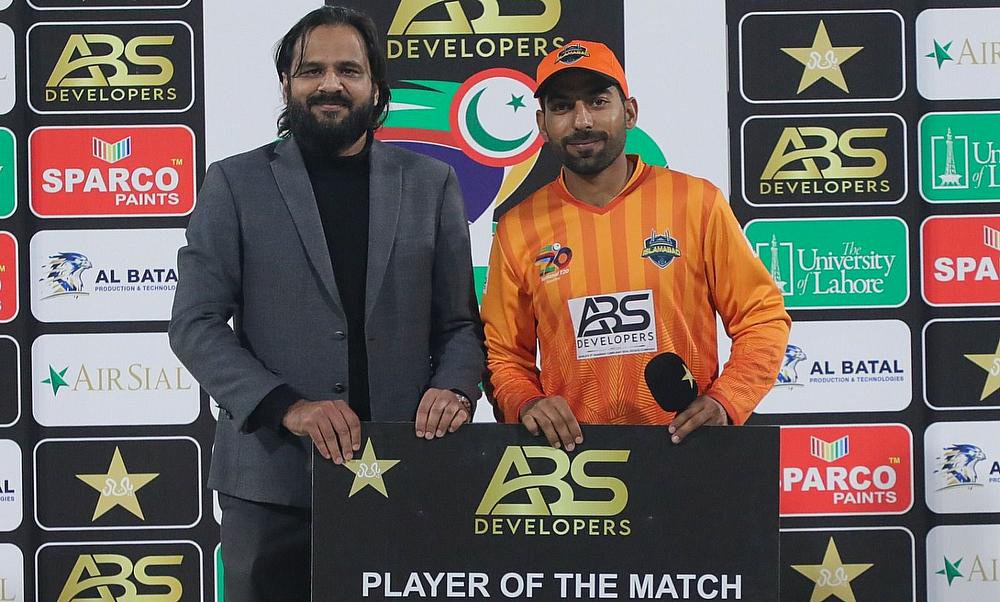 Player of the match - Muhammad Umair Riaz (Islamabad)