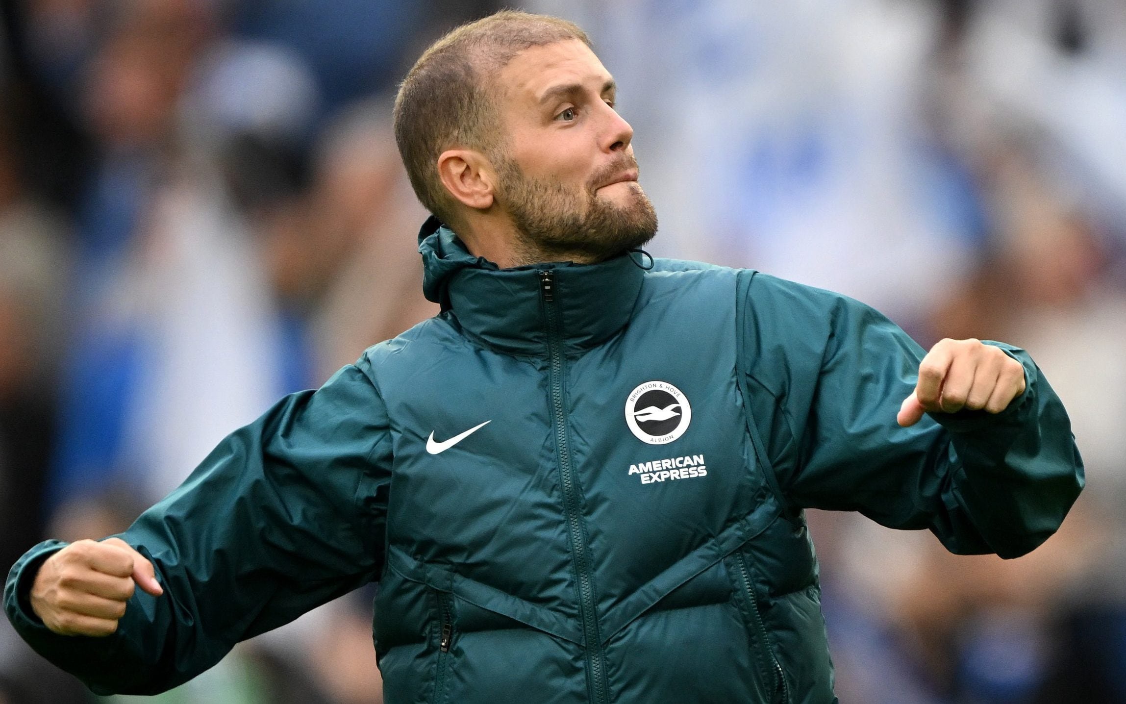 Fabian Hurzeler celebrates Brighton's win over Arsenal