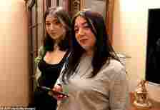 Georgian student Elene Deisadze (L) was browsing TikTok in 2022 when she stumbled across the profile of a girl, Anna Panchulidze (R) who looked exactly like her