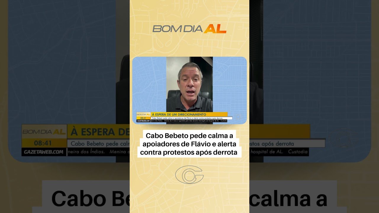 Cabo Bebeto pede calma a apoiadores de Flávio e alerta contra protestos após derrota