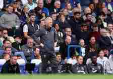 David Moyes the head coach / manager of West Ham United  during the Premier League match between Chelsea FC and West Ham United at Stamford Bridge ...