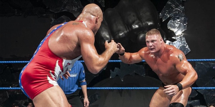 Kurt Angle Vs Brock Lesnar