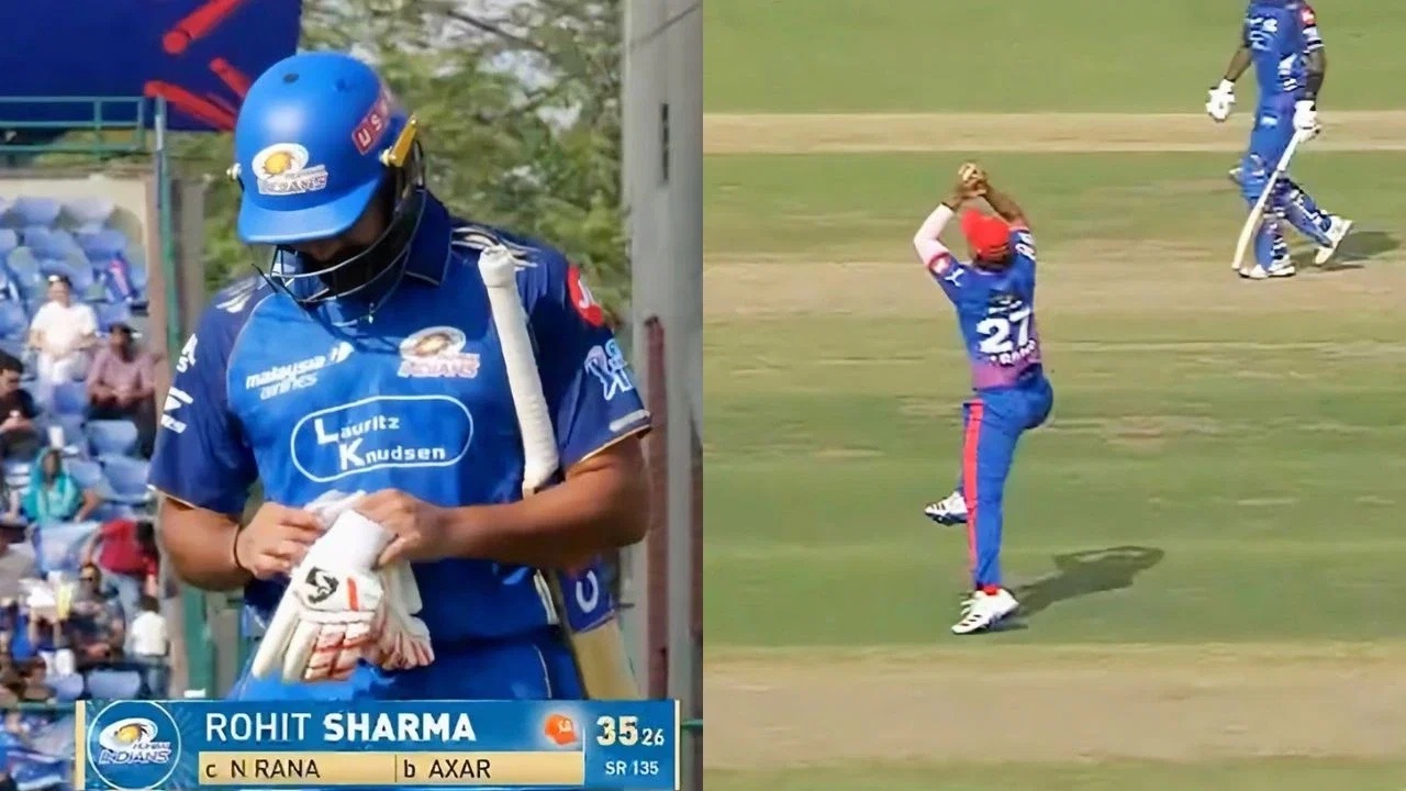 Rohit Sharma Left Frustrated After Falling To Nitish Rana S Stunner In IPL 2026