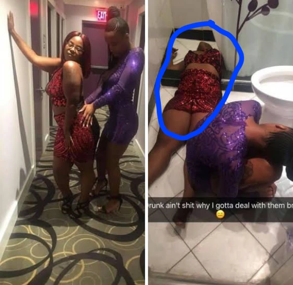 See what happened to these slay queens who went to a party - Photos