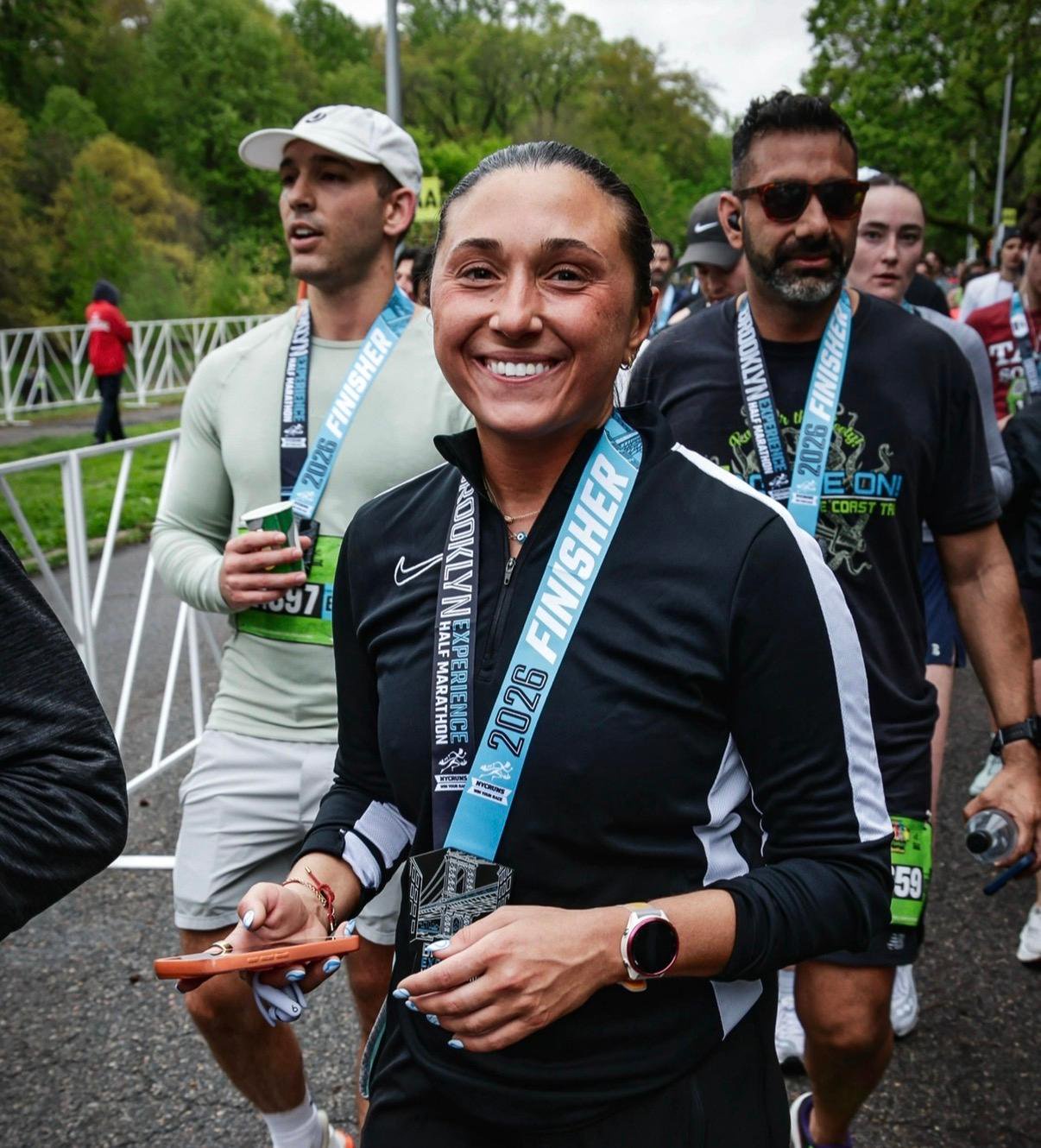 Julianna Mangano, 26, poses for a photo ahead of running her first marathon.
