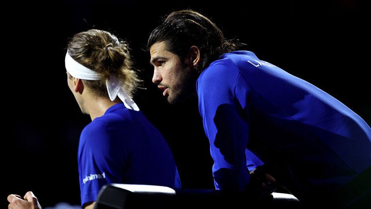 Alexander Zverev und Carlos Alcaraz zuletzt beim Laver Cup in London