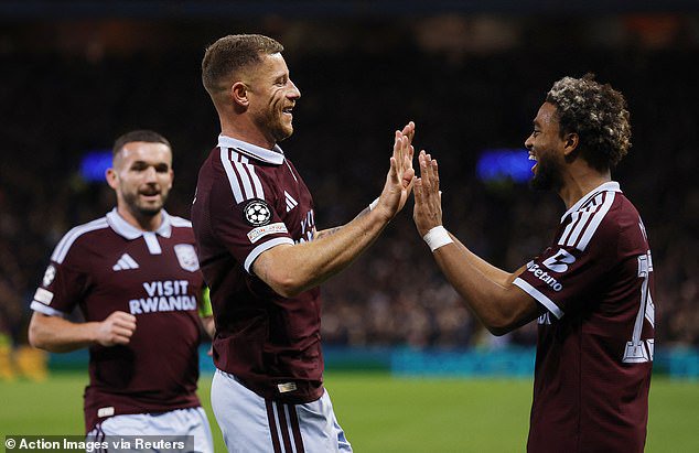 Aston Villa thumped Norwegian side Viking 3-1 in the Champions League at Villa Park