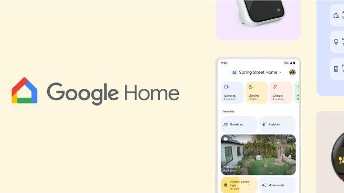Ilustrasi aplikasi Google Home