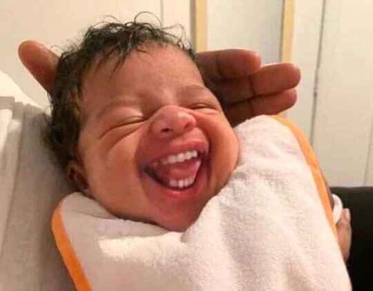 See Photos of the cute baby girl born with a full set of teeth.