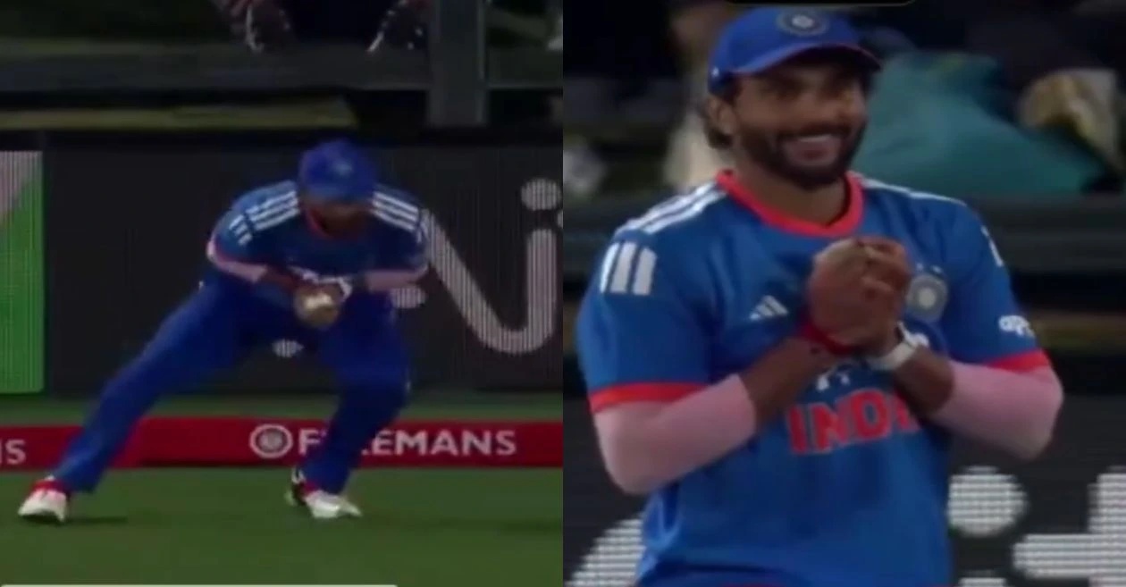 WATCH: Nitish Kumar Reddy’s hilarious catch celebration on free hit goes viral in NZ vs IND 1st T20I