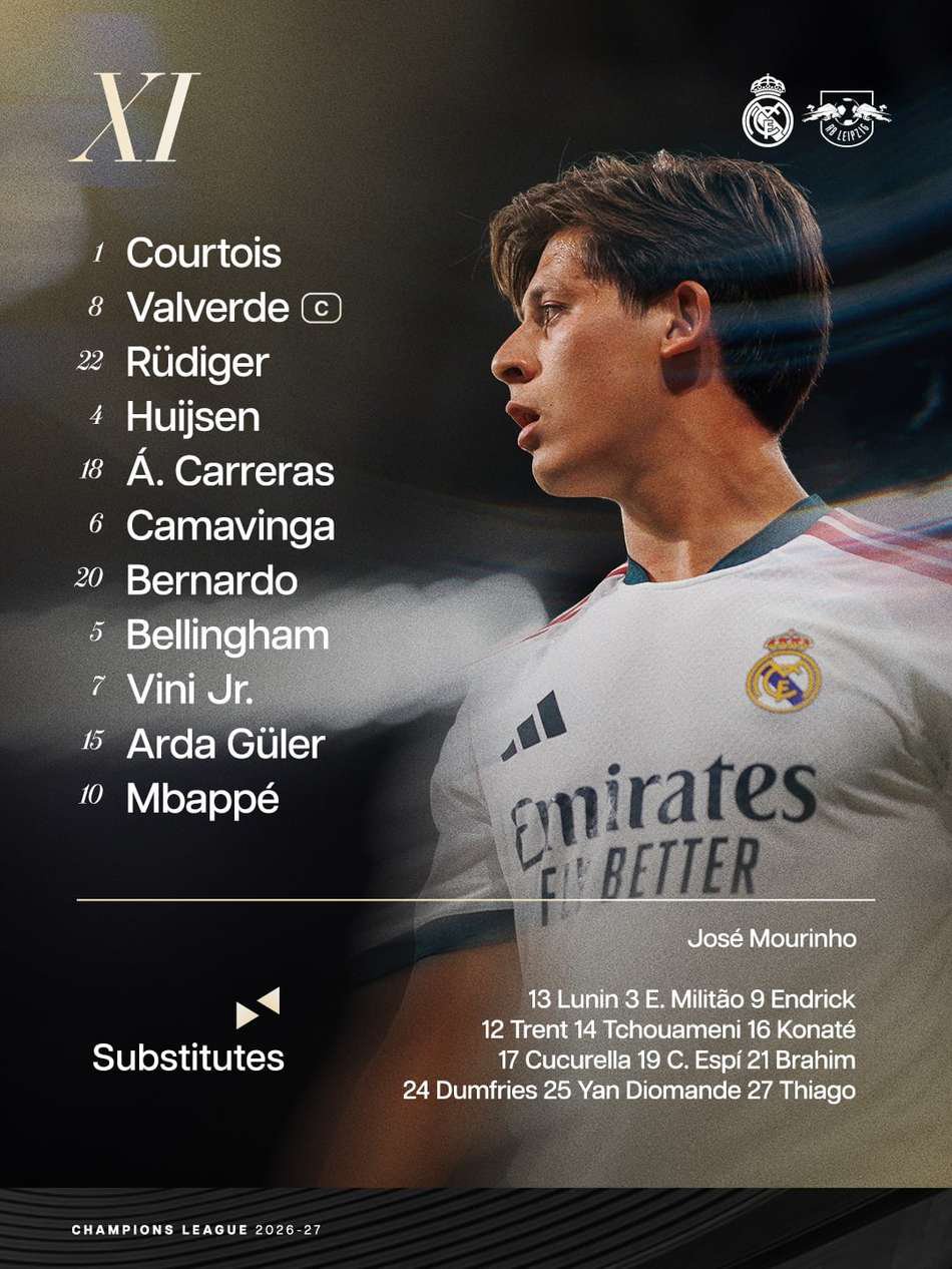 arte com a escalação do real madrid