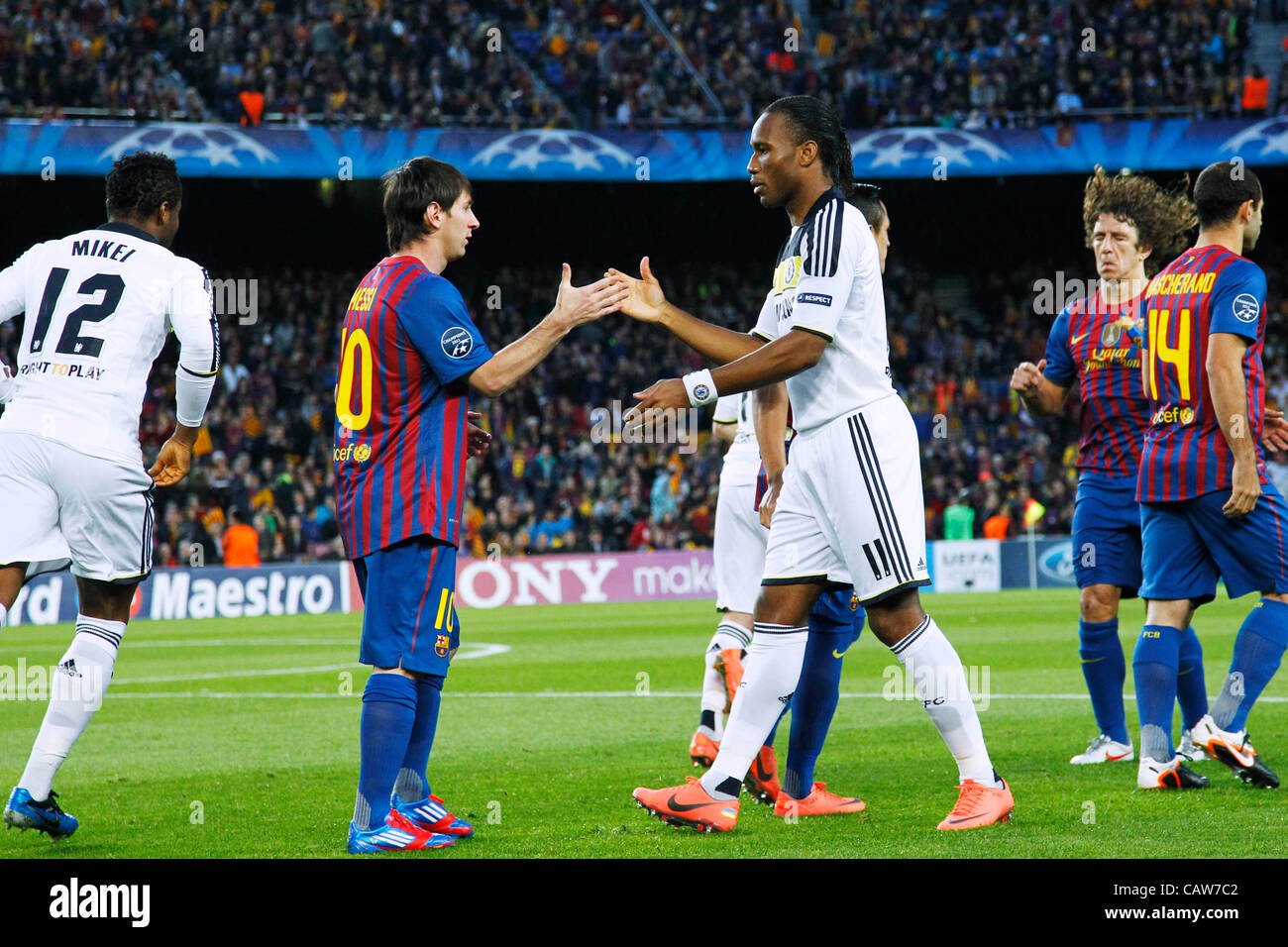 Lionel messi barcelona didier drogba chelsea april football
