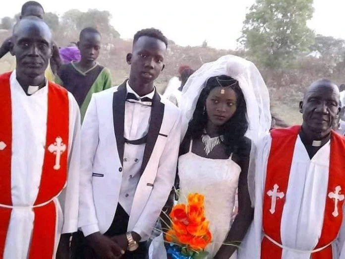 Unbelieveable: See Photos as a 16 Year Old boy marries his 15-Year-Old girlfriend 4