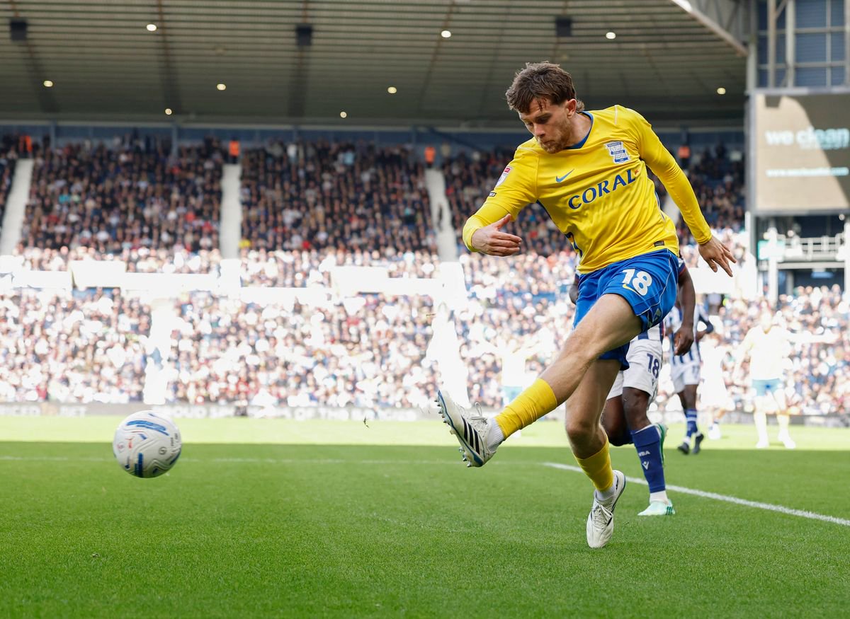 Birmingham City's Max Bird in action