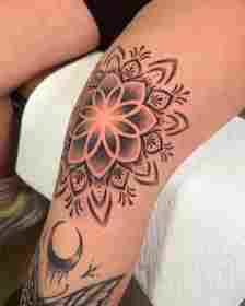 Cool Knee Mandala Tattoo