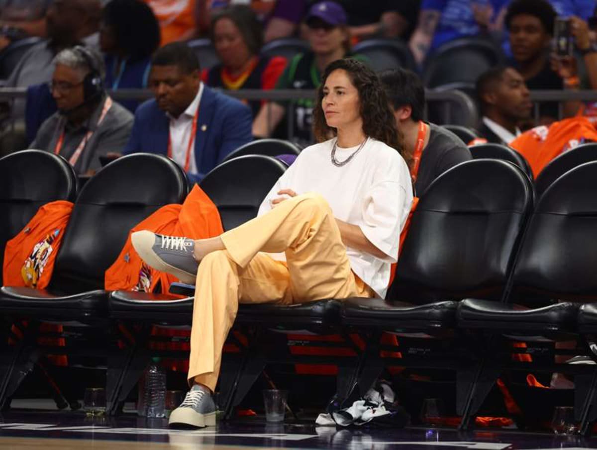 Jul 20, 2024; Phoenix, AZ, USA; Sue Bird in attendance of the WNBA All Star Game at Footprint Center. © Mark J. Rebilas-USA TODAY Sports