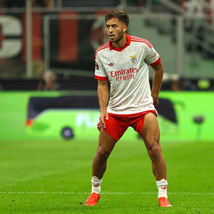 El Karouani - MILAN, ITALY - SEPTEMBER 16: Souffian El Karouani of SL Benfica during the UEFA Europa League 2026/27 League Phase MD1 match between AC Milan and SL Benfica at Stadio San Siro on September 16, 2026 in Milan, Italy. (Photo by Nderim Kaceli/BSR Agency/Getty Images)
