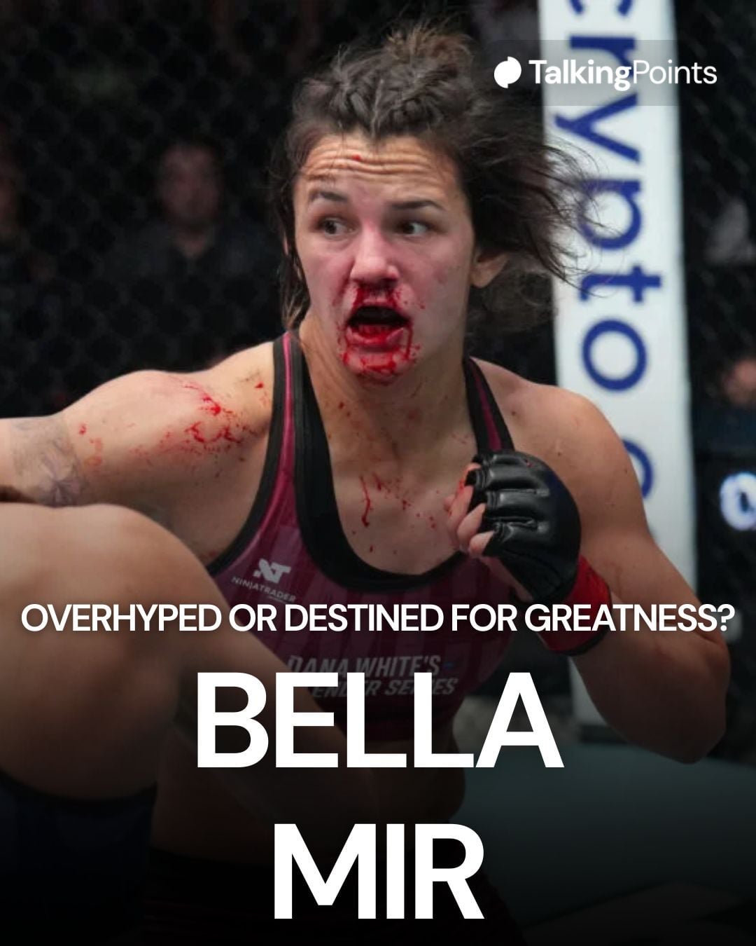 Bella Mir during her fight against Alex Apodaca at Dana White's Contender Series
