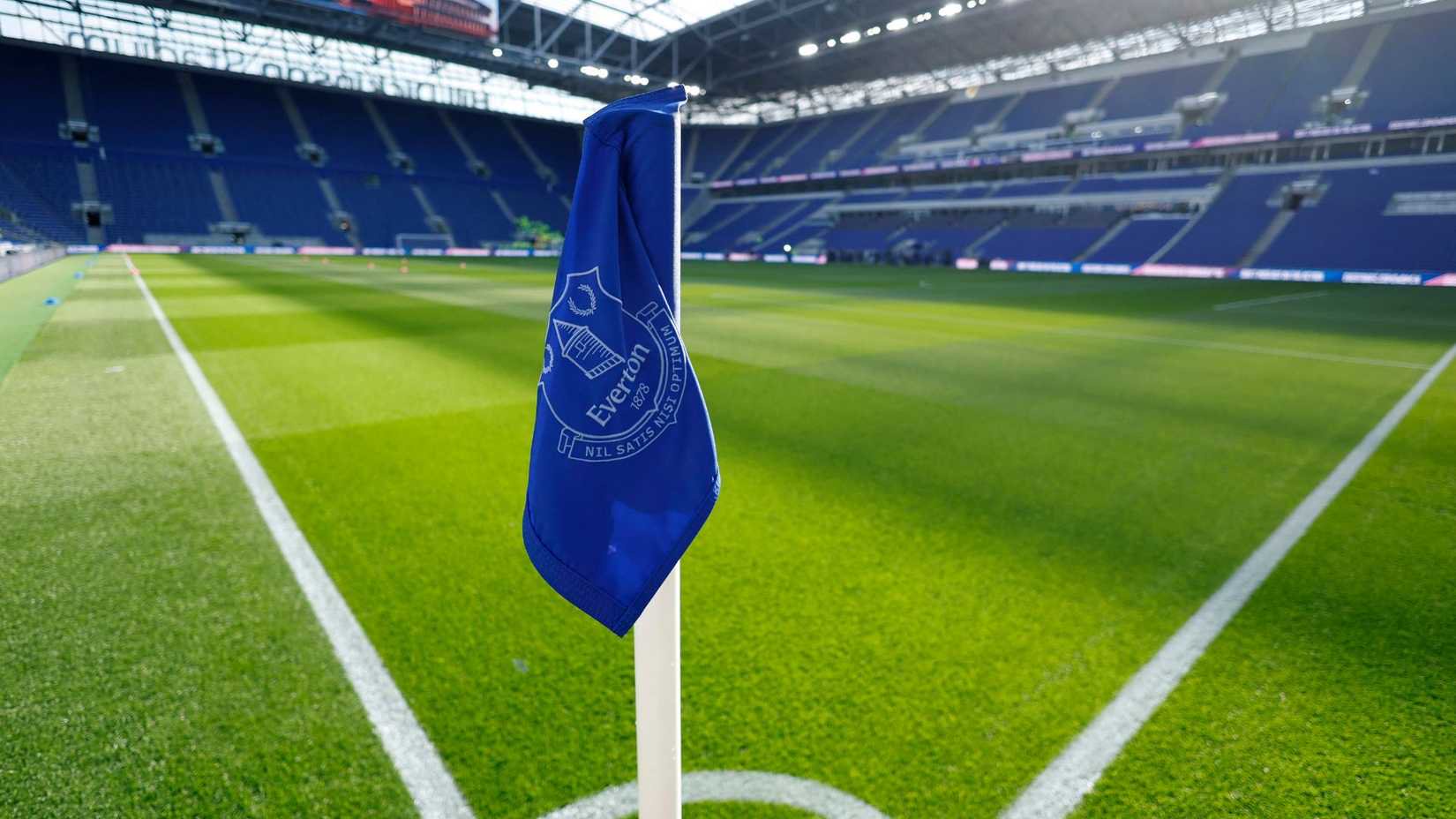 Everton flag and stadium